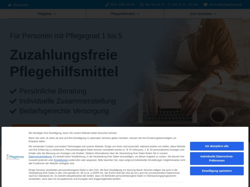 Zuzahlungsfreie Pflegehilfsmittel - für alle mit Pflegegrad 1 bis 5