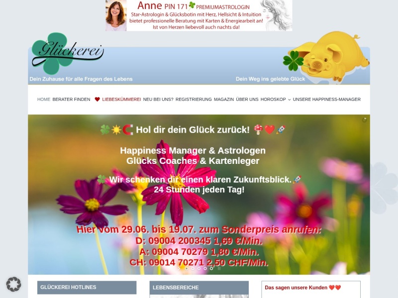 Kartenlegen am Telefon - Glückerei